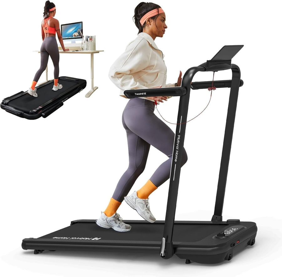 Foldable Under Desk Treadmill 3-in-1 Walking Jogging Running 12KM/H
