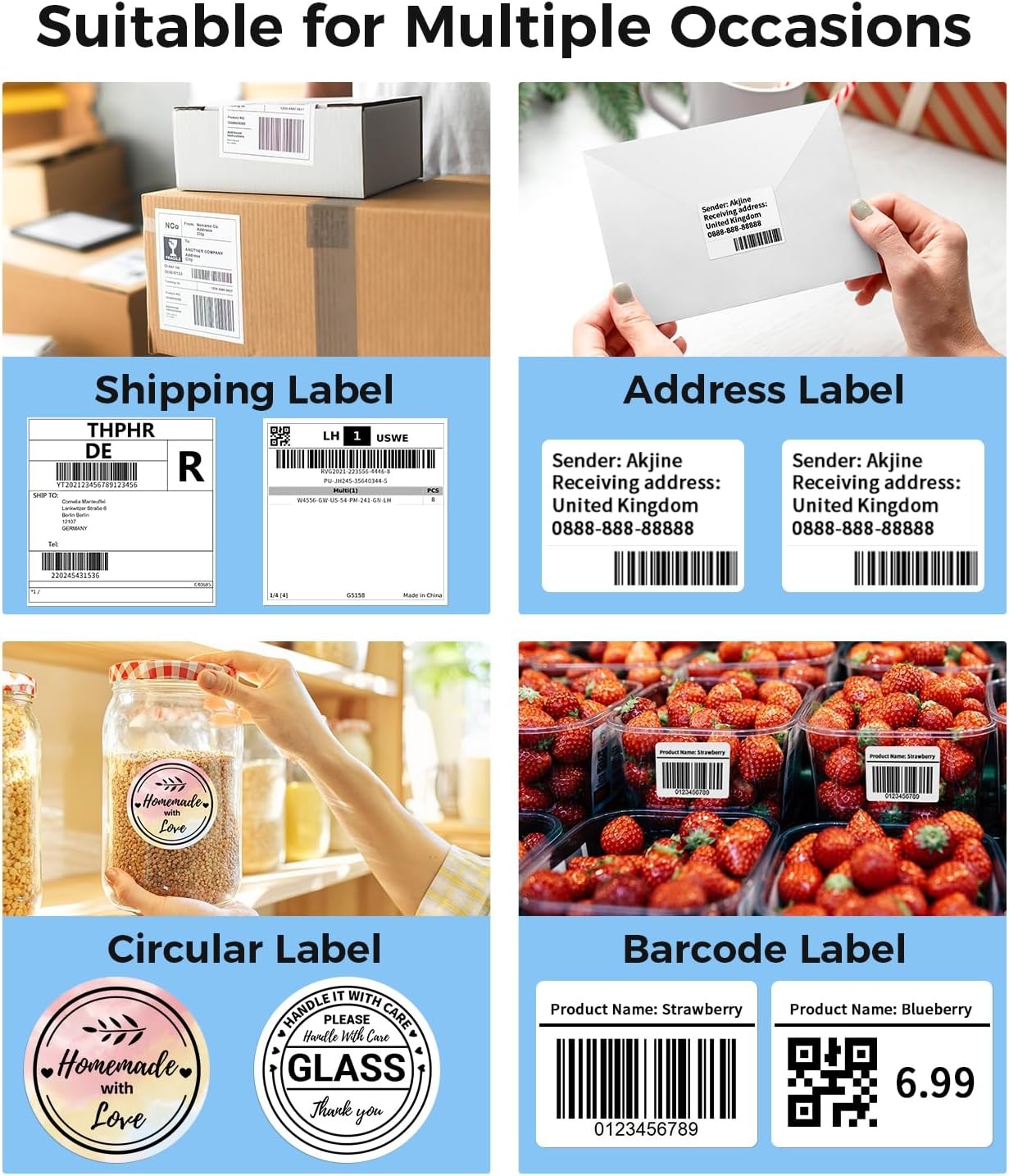 Phomemo 241BT Bluetooth Thermal Label Printer 4x6 – Shipping for Mac, Windows