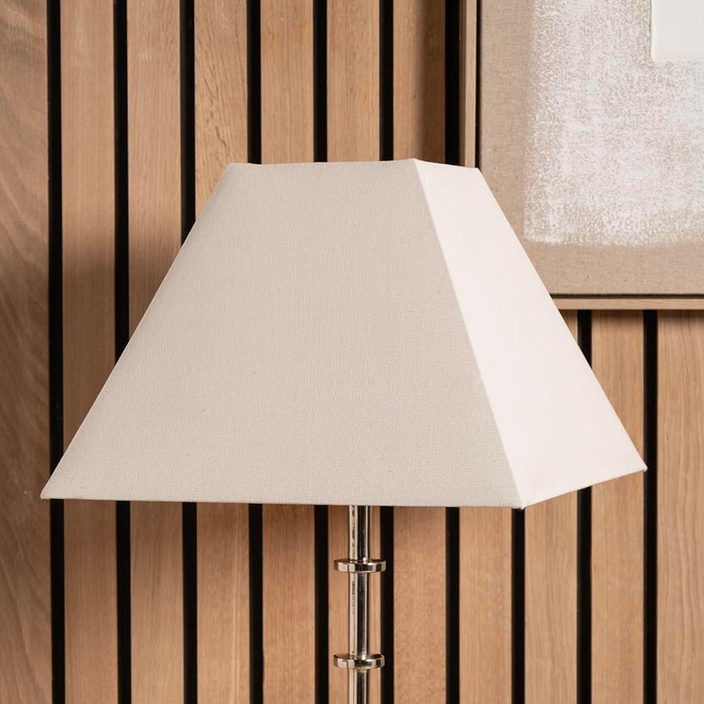 35cm Cream Square Lamp Shade Pyramid Cotton Table Floor Light