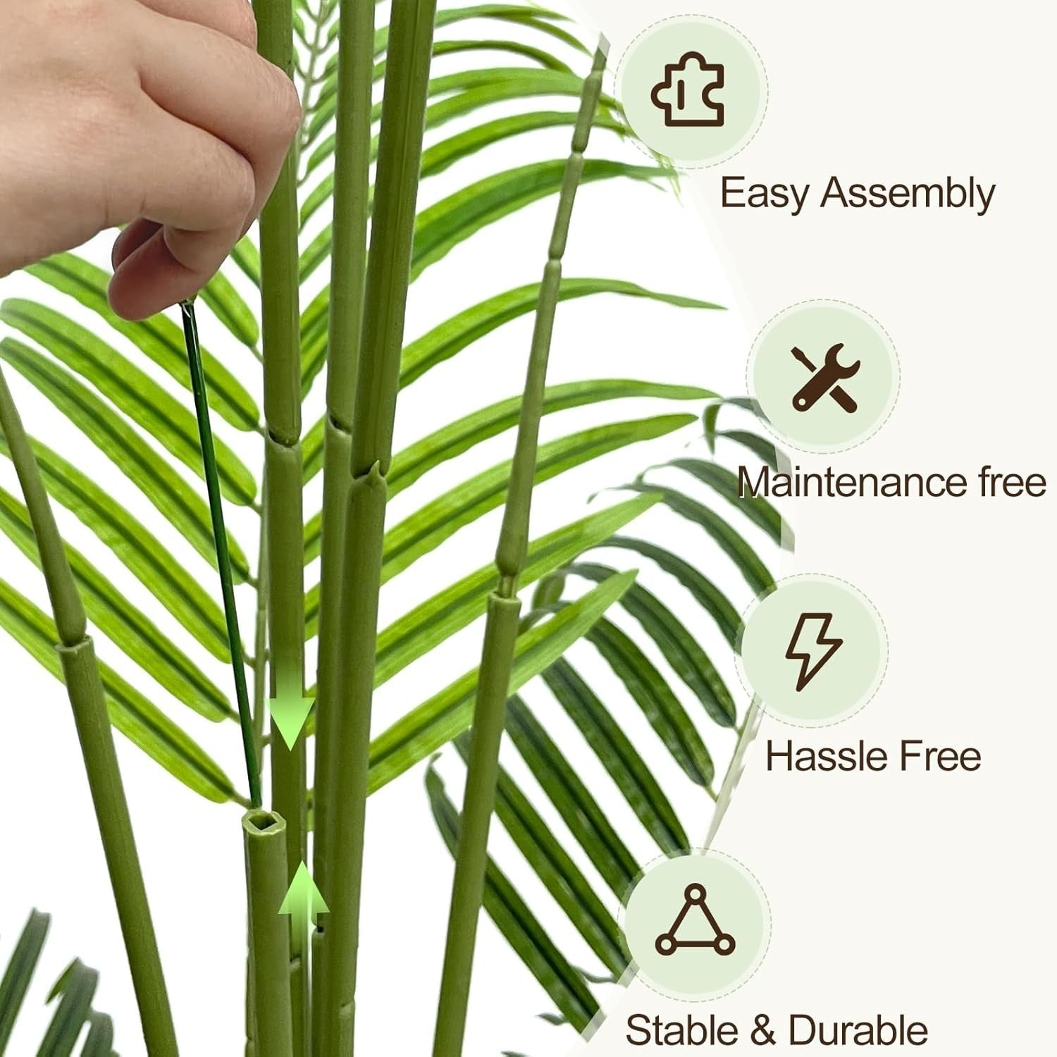 120cm Artificial Palm Tree Faux Tropical Indoor Outdoor Decor Home Garden Plant