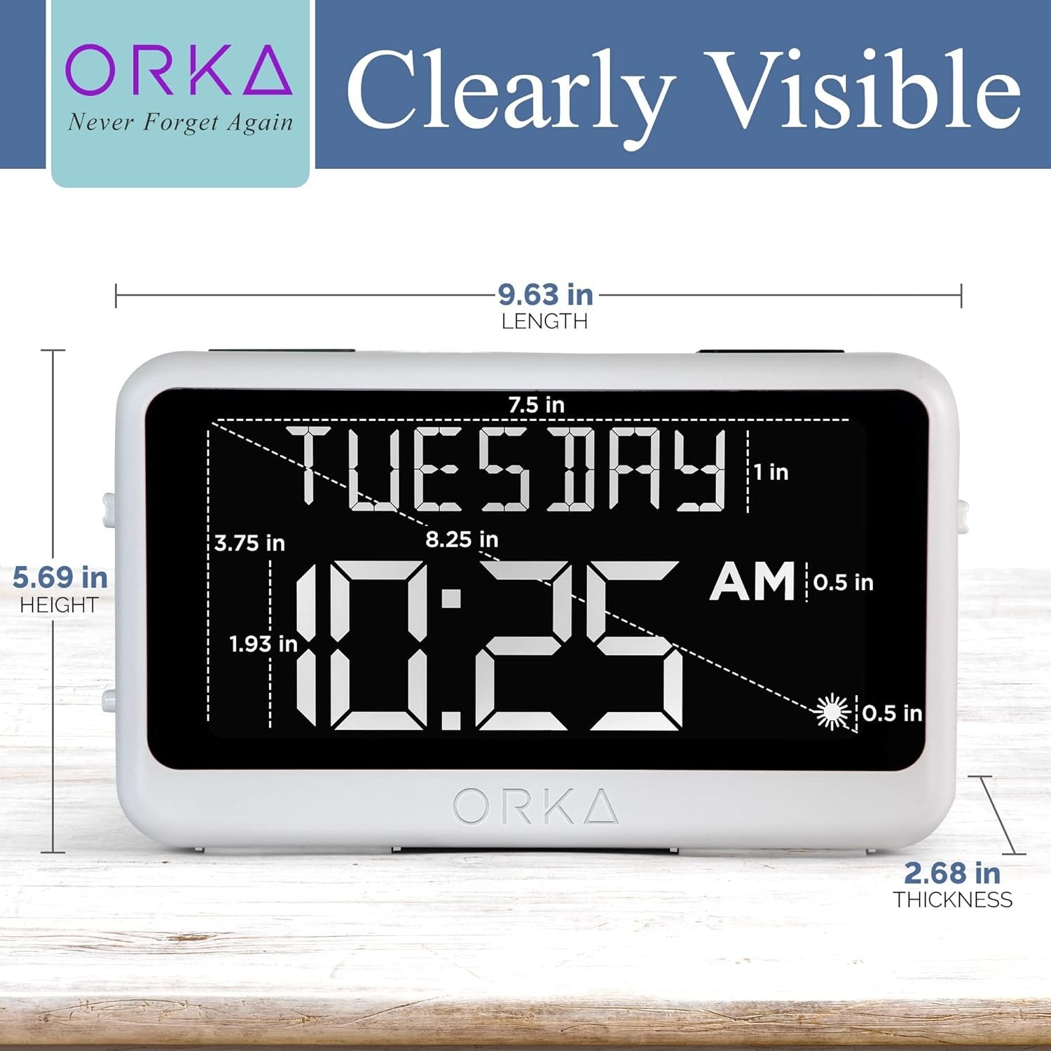 Talking Alarm Clock Voice Medication Reminder Large Display Dementia