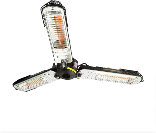 Outdoor Electric Parasol Heater 2000W Fast Heating Foldable Arms Patio Safe