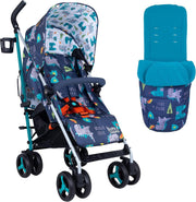 Compact Umbrella Pushchair for Newborn to 25kg, Footmuff Included
