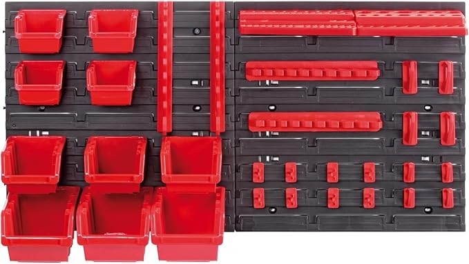 Wall Mounted Garage Tool Peg Board Storage Organizer Rack Set