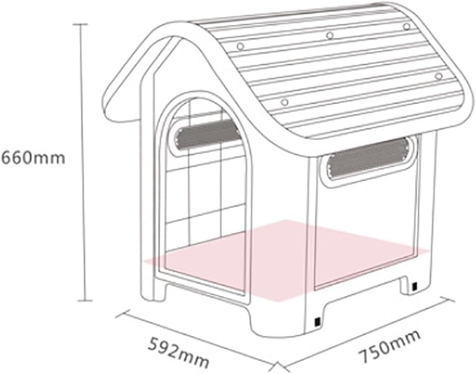Adjustable Sunroof Small Dog Kennel | Indoor Outdoor Ventilated 75x59x66cm