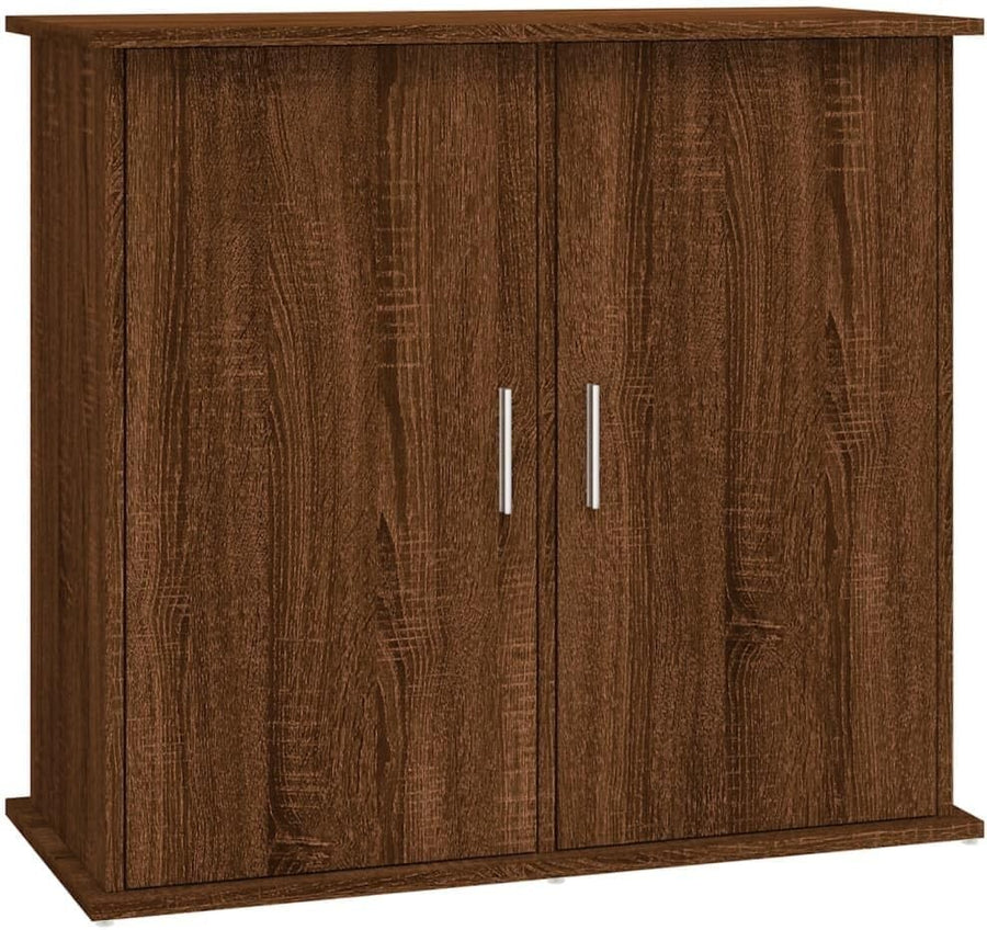 Fish Tank Aquarium Stand Brown Oak Storage Cabinet 81x36x73 cm Durable