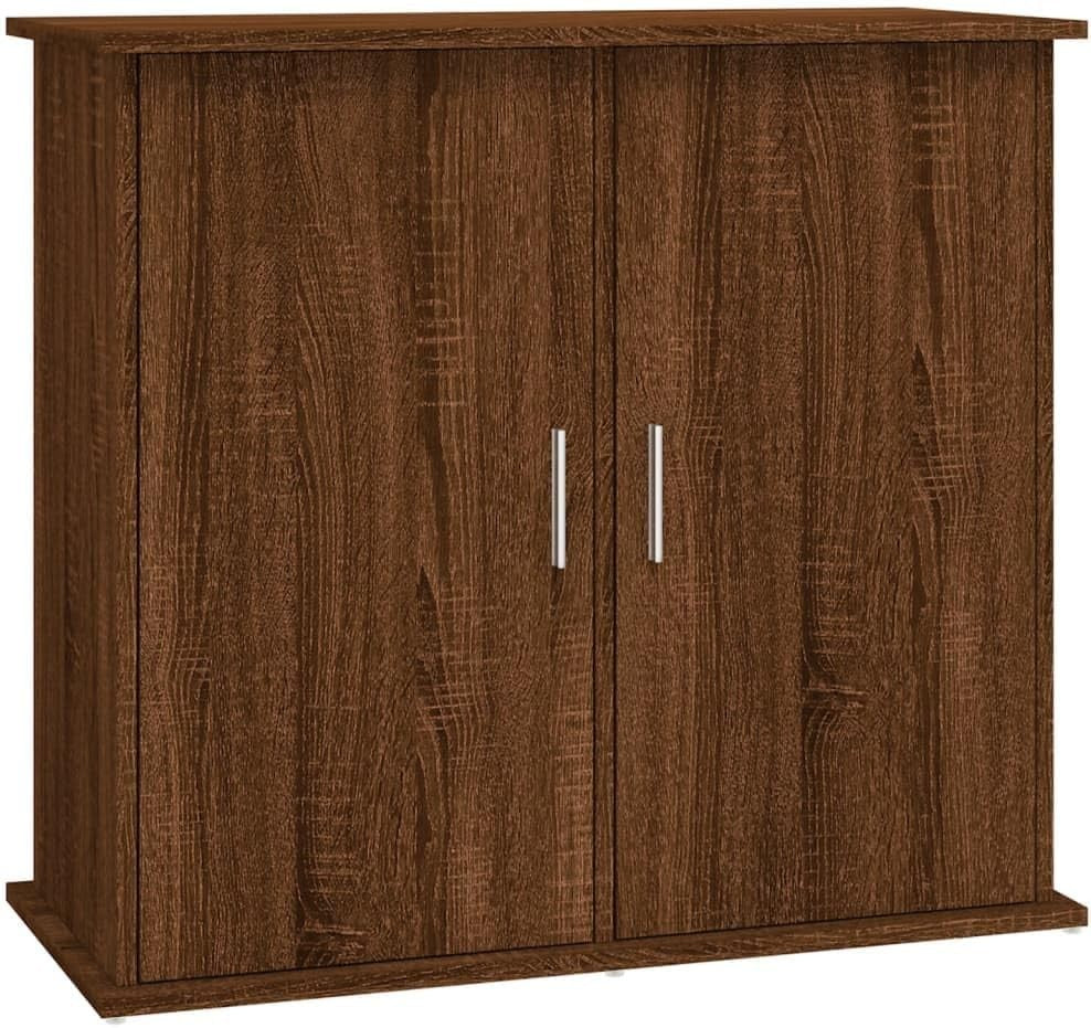 Fish Tank Aquarium Stand Brown Oak Storage Cabinet 81x36x73 cm Durable