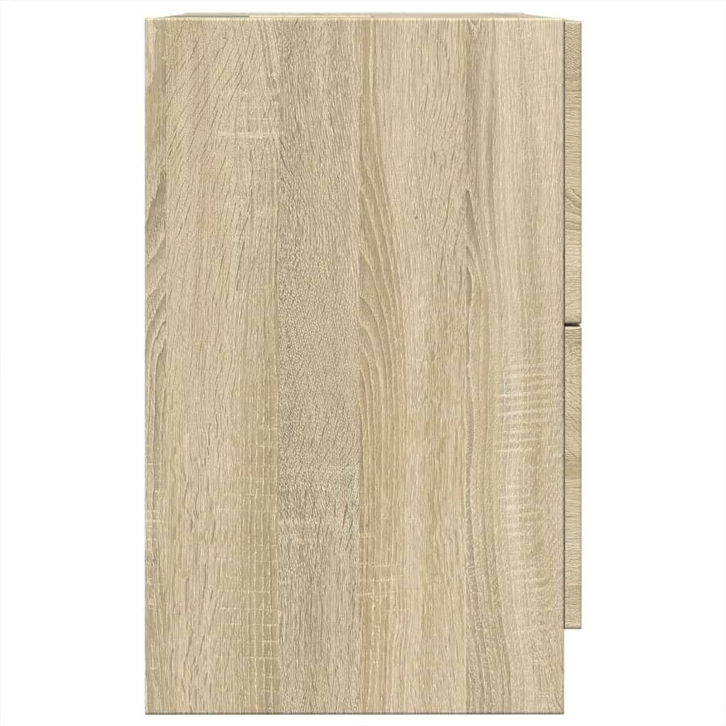 Sonoma Oak Bathroom Sink Cabinet 40x37x59cm Modern Under Sink Storage Unit