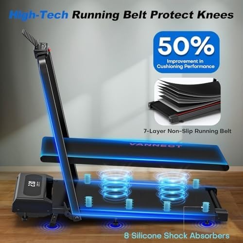 6in1 Folding Treadmill 12km/h 9% Incline Under Desk Walking Pad 350lbs Heavy