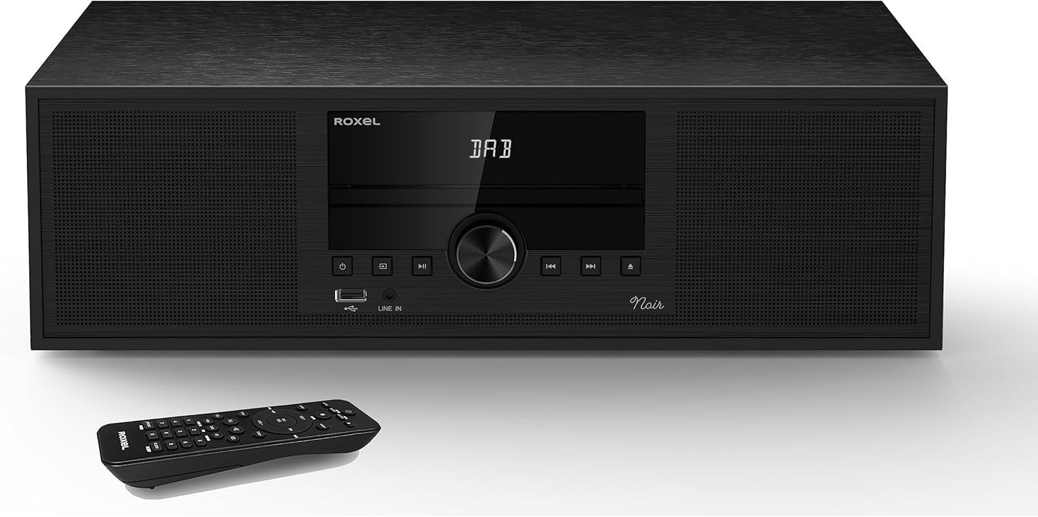 30W Bluetooth CD Hi-Fi System with DAB+/FM Radio, USB & AUX – Compact Stereo