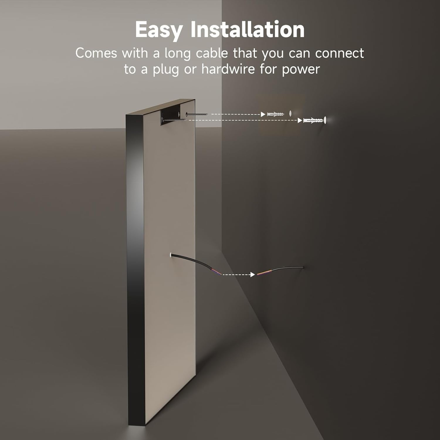 LED Bathroom Mirror 70x50cm Wall Mounted Light Anti-Fog Demister Pad
