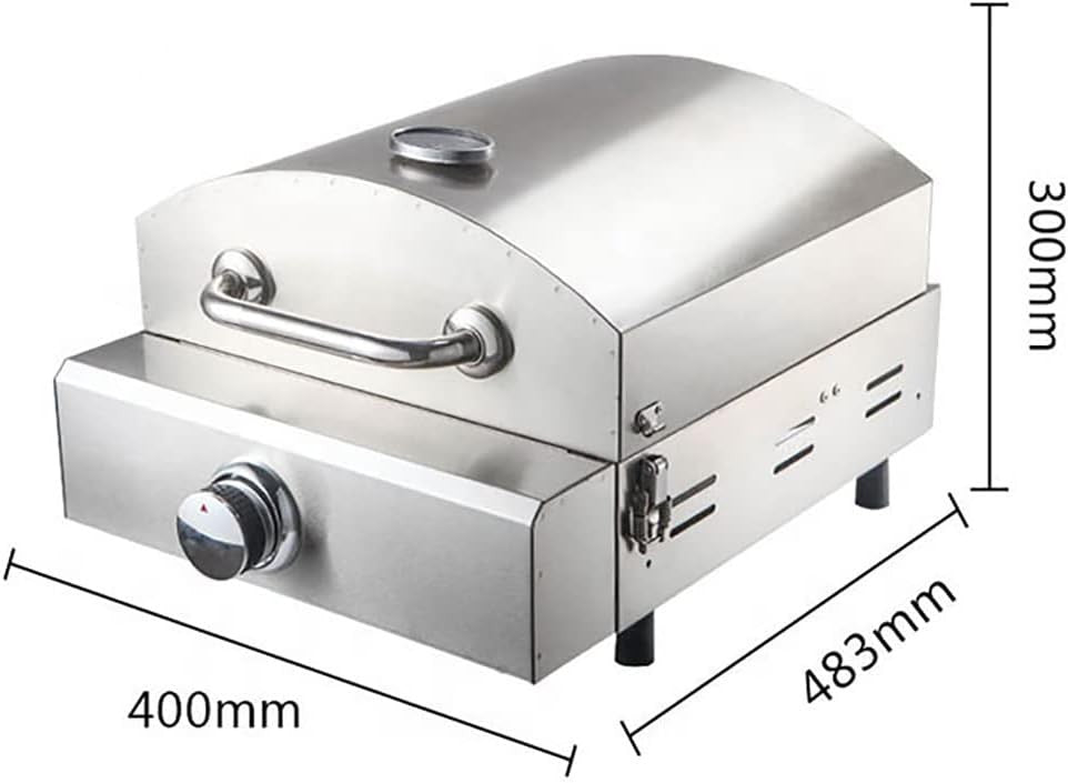 Outdoor Gas Pizza Oven 13" | Stainless Steel Propane BBQ Pizza Maker Smoker for