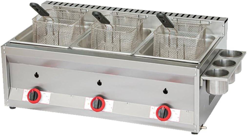 9L Commercial Gas Deep Fat Fryer Single Tank Stainless Temp Control