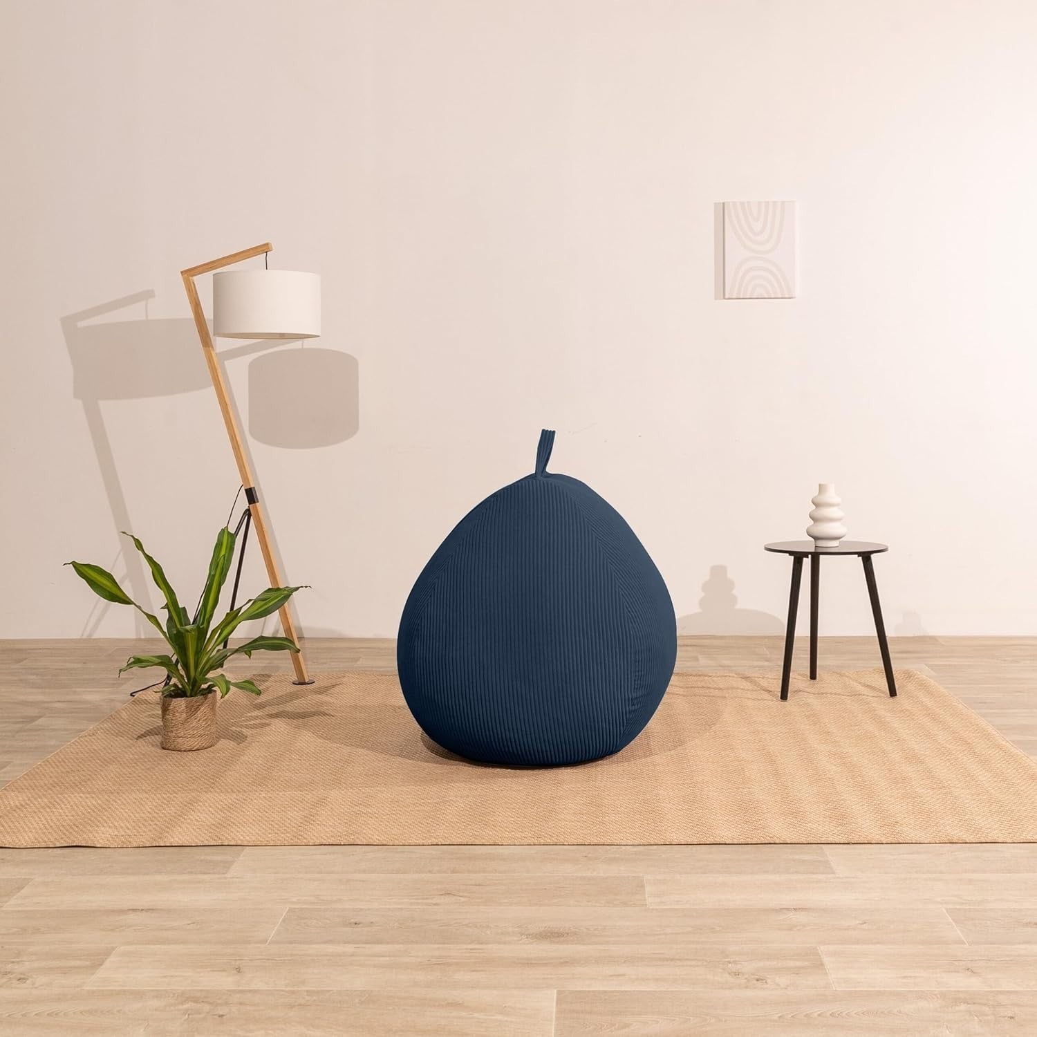 Premium Large Bean Bag Chair Soft Corduroy Cover Removable Washable Foam