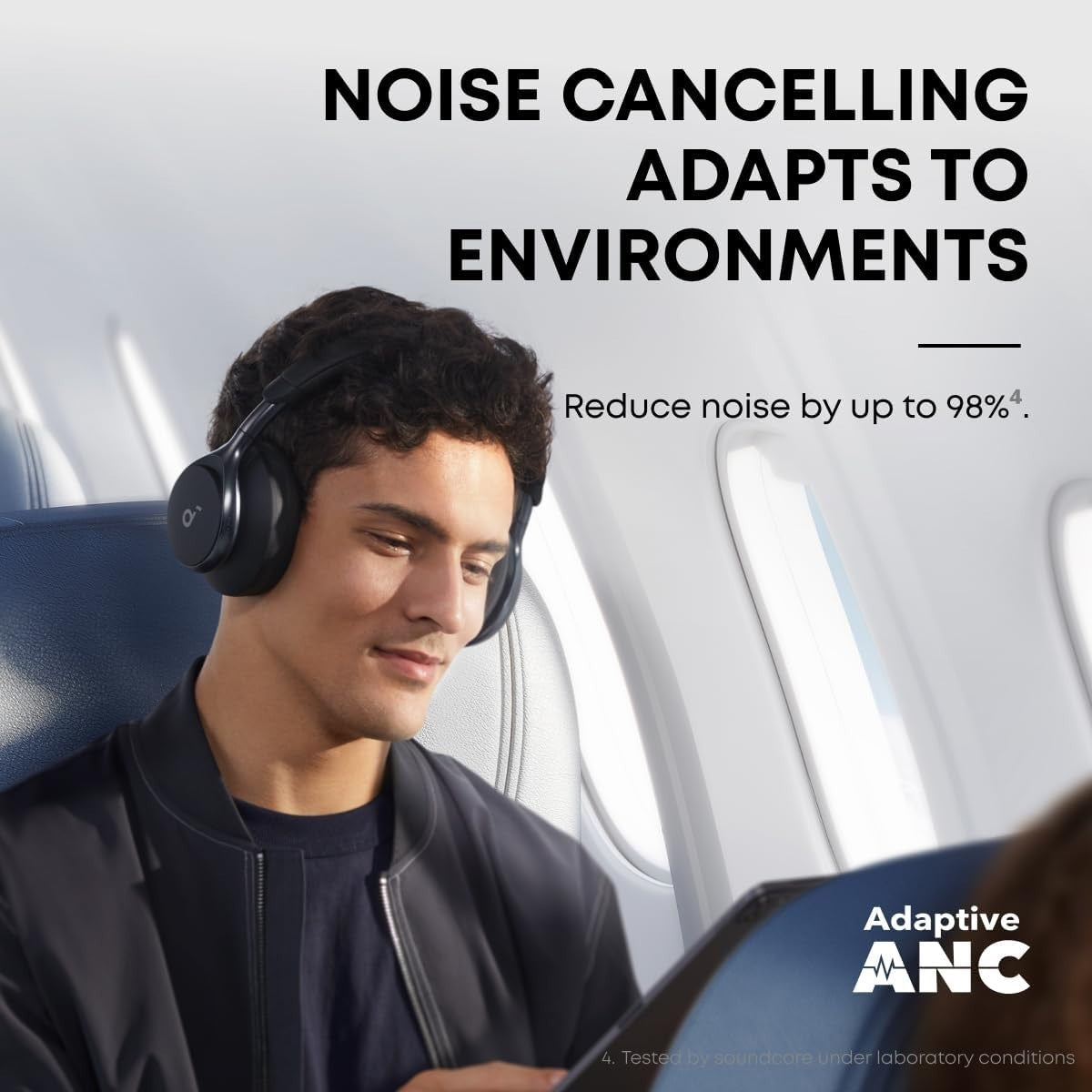 Wireless ANC Headphones Over-Ear, 40H Playtime, Hi-Res Audio, App Control