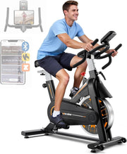 Silent Belt-Drive Spin Bike w/ APP Support, LCD Monitor & Heavy Flywheel 350lb