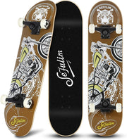 31" Complete Skateboard Maple Double Kick Street Board ABEC-7 Teens Adults