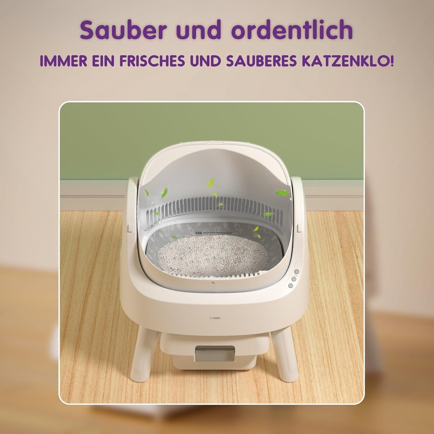Self Cleaning Cat Litter Box XXL Open Top Auto Clean Large Multi Cat