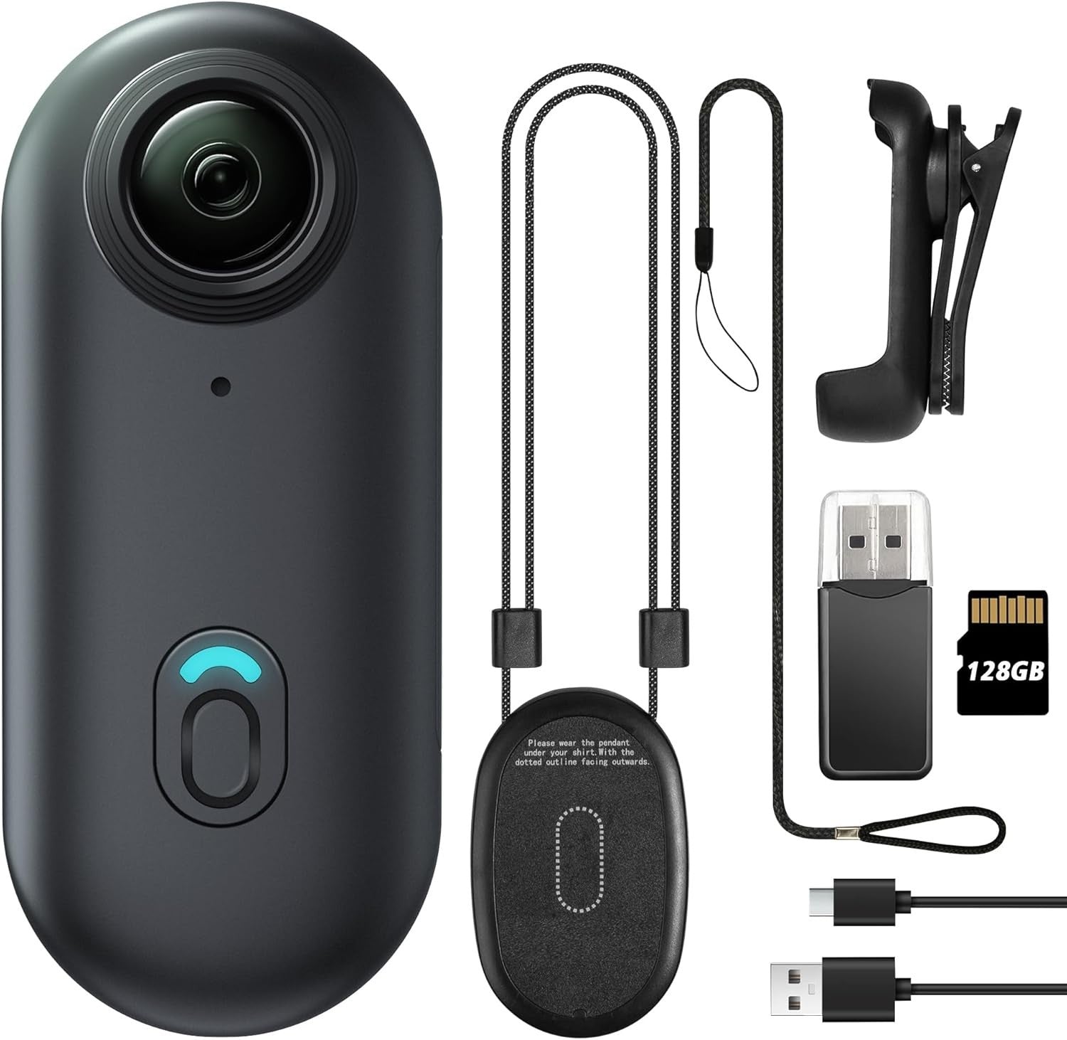 128GB Mini Body Camera 1080P Wearable Action Cam Magnetic Portable DVR