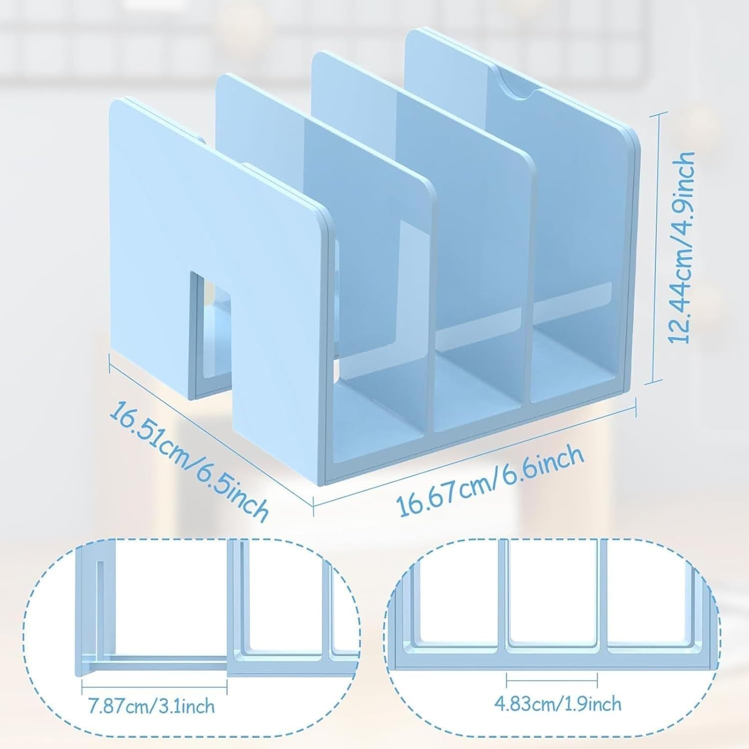 Expandable Desk File Organizers Set of 2 5-Tray Letter & Paper Storage