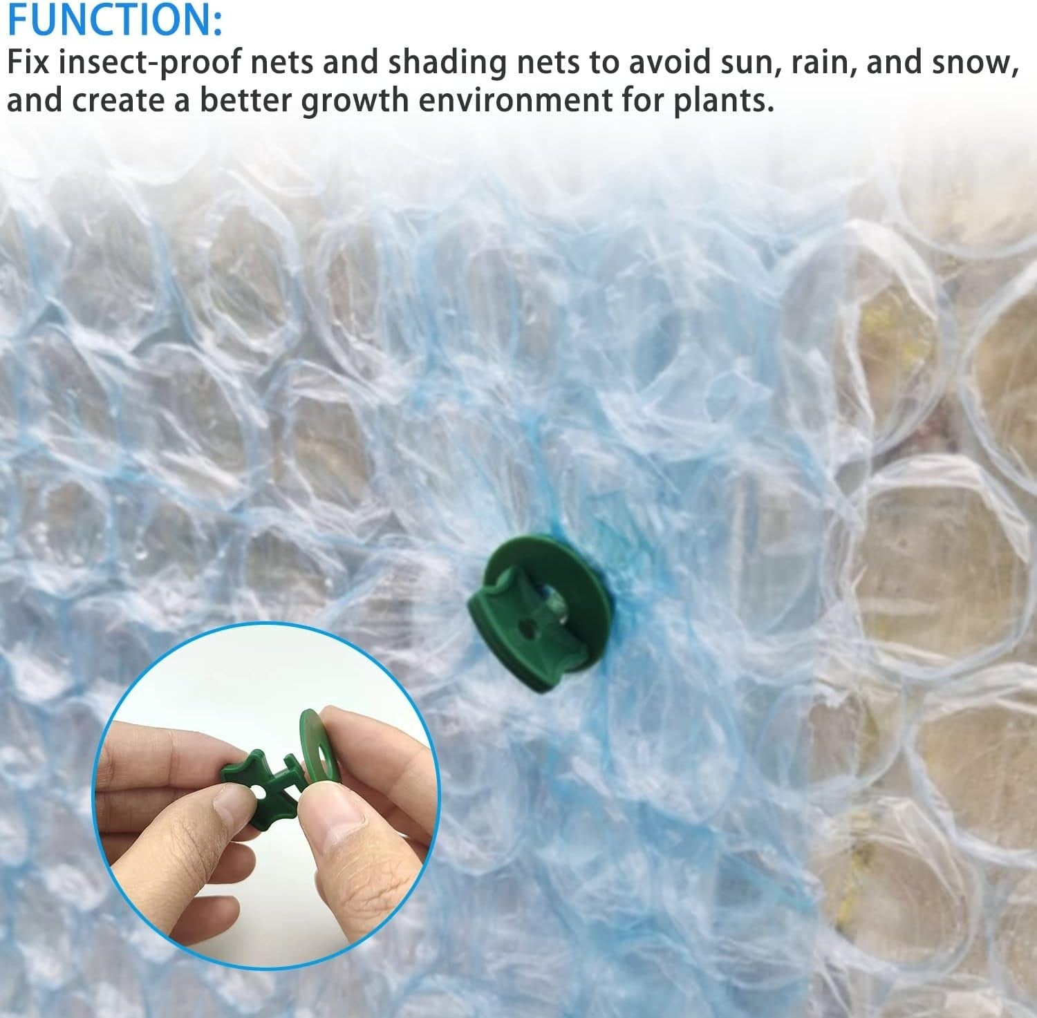 300pcs Greenhouse Clips & Accessories Kit for Film Netting & Shade Cover