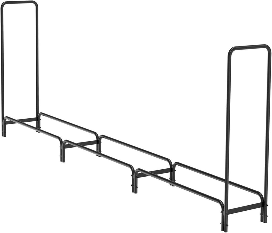 Heavy Duty Firewood Rack 12ft Indoor/Outdoor Log Storage Basket Stand