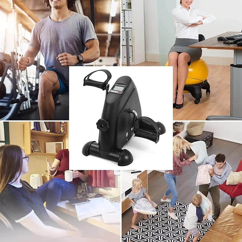 Electric Mini Pedal Exerciser LCD Seated Fitness Rehab Bike