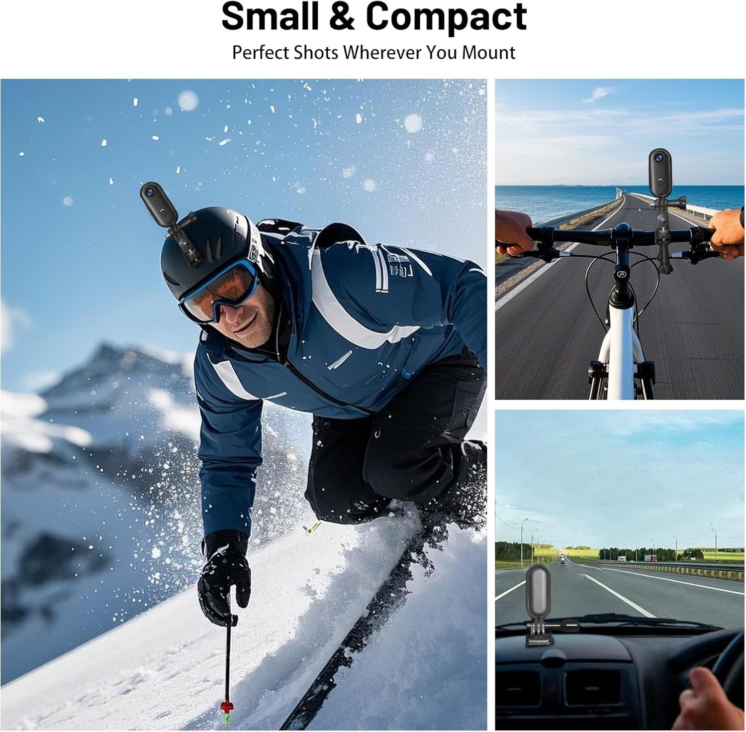 4K Mini POV Camera WiFi Body Cam Waterproof Action Cam 64GB Wide Angle