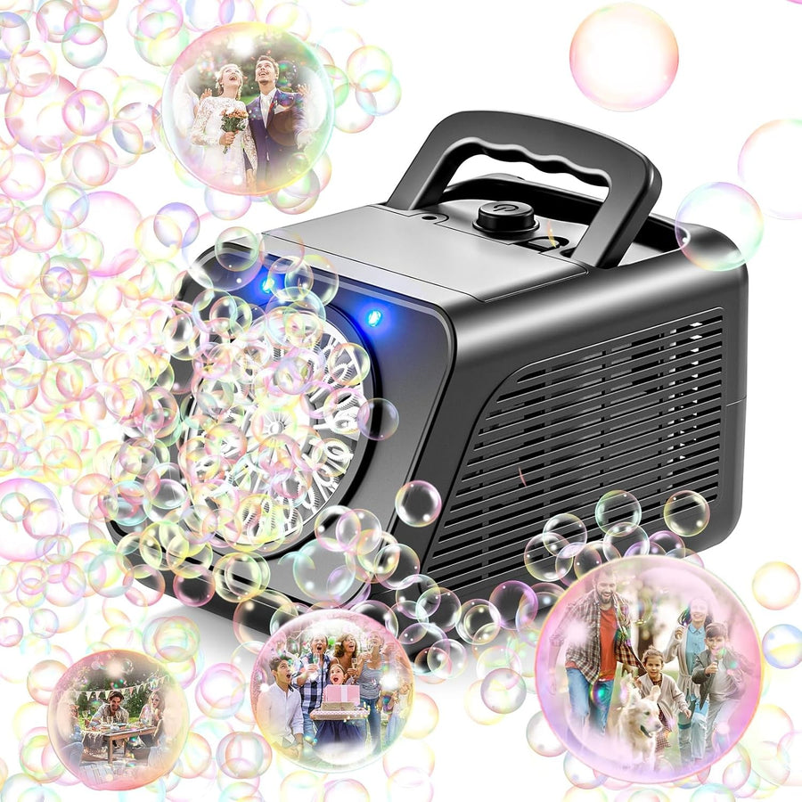 Bubble Machine 15000 Bubbles Per Minute 2 Speed Portable