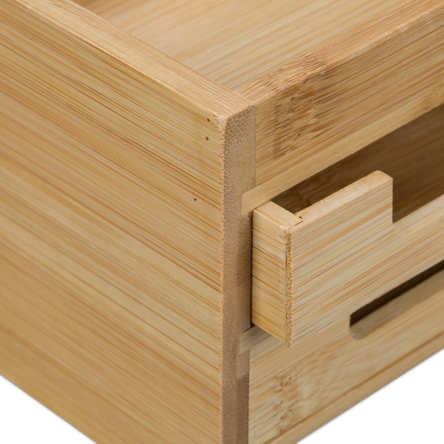 Bamboo Desk Organiser Set with Pen Holder & Memo Box – 2 Drawers