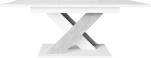 Extendable White Stone Dining Table 140-180cm Modern Foldable Kitchen