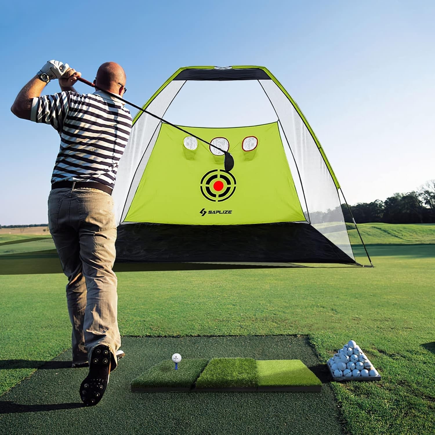 Extra Large Golf Hitting Mat Non Slip 2in1 Driving Chipping