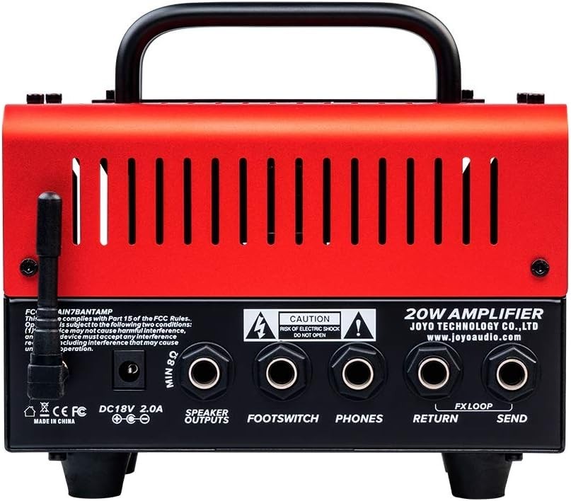 20W Mini Guitar Amp Head Hybrid Tube 2-Channel Bluetooth Clean & Distortion