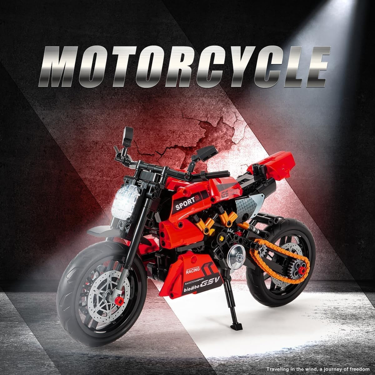 545 PCS 2-in-1 Transforming Motorbike & Helicopter Building Toy for Kids