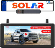 7.2" Solar Wireless Reversing Camera DVR HD 1080P Backup Kit