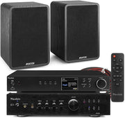 Bluetooth WiFi Bookshelf Stereo System DAB+ HiFi Internet Radio Optical Input