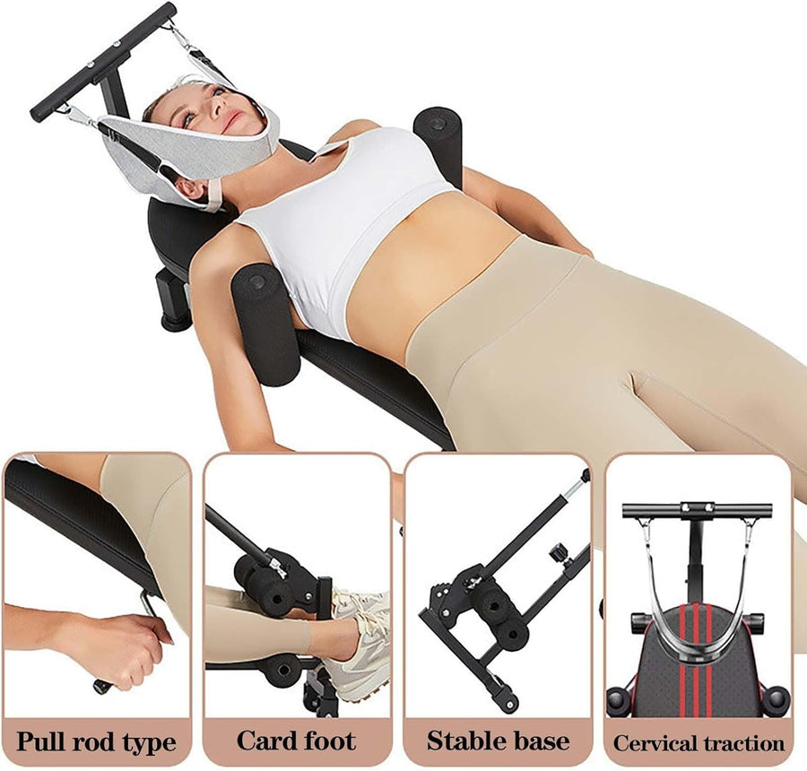 Adjustable Foldable Cervical & Back Traction Bench, 150kg Capacity