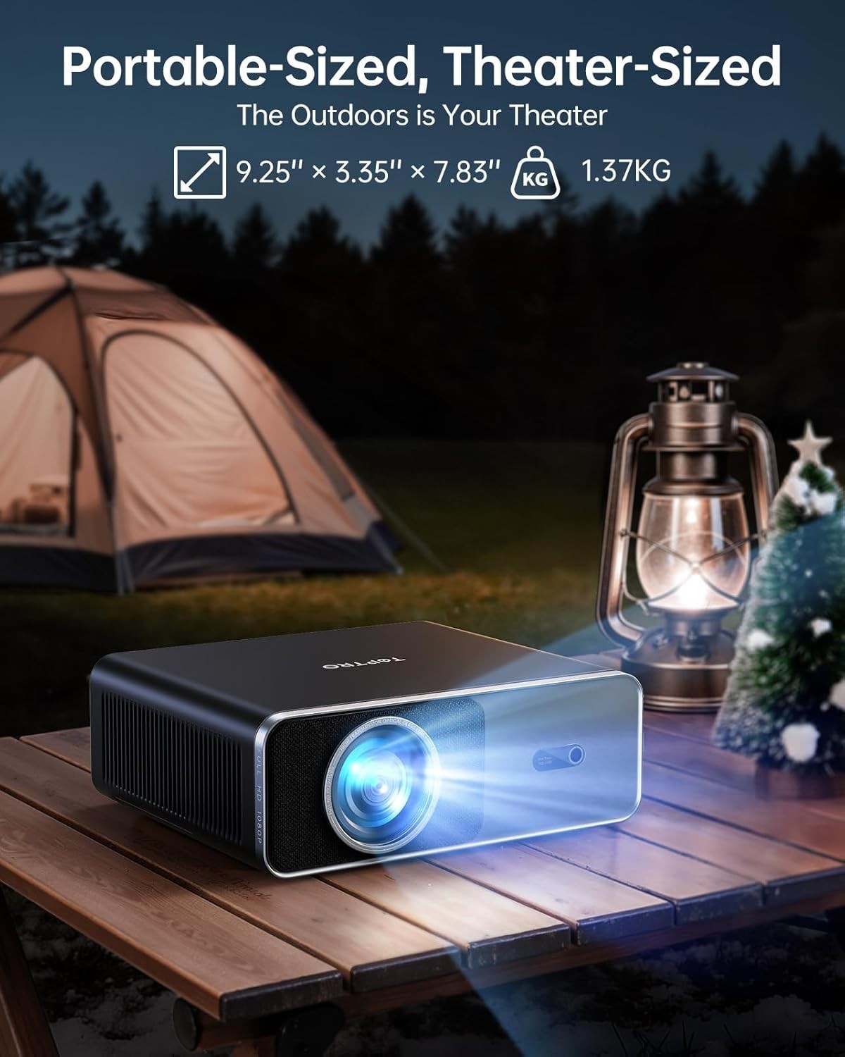 1000 ANSI Smart Projector 1080P 4K WiFi 6 Bluetooth Dolby Netflix
