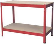 Steel Workbench 1.2m Wooden Top Clip-Together Assembly 100kg Capacity