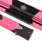 Pink Hard Cue Case for Snooker Pool 2 Piece Centre Joint Deluxe
