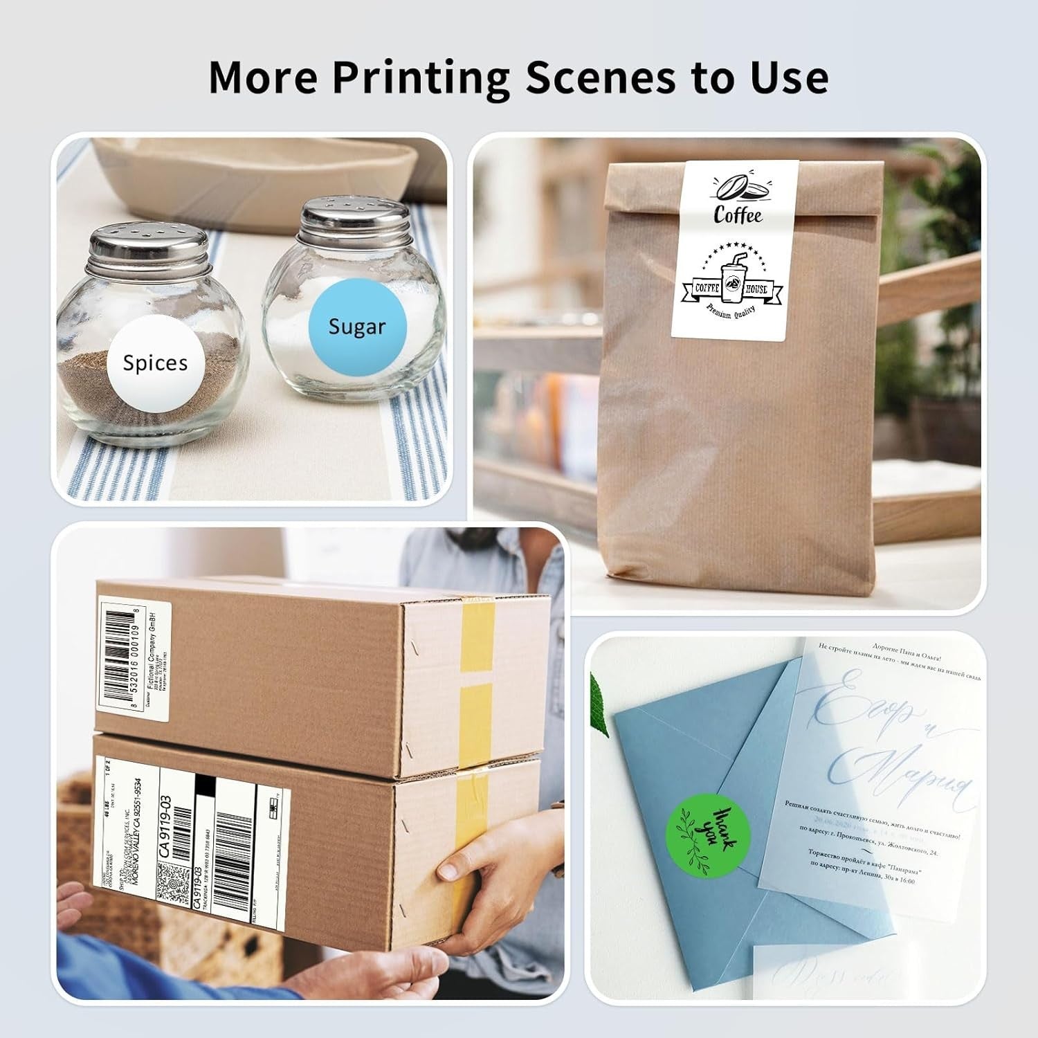 Portable Wireless Shipping Label Printer Blue | 4x6 Thermal, Bluetooth