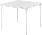 Square Folding Dining Table Portable Vinyl Top 80x80cm Indoor Outdoor Foldable