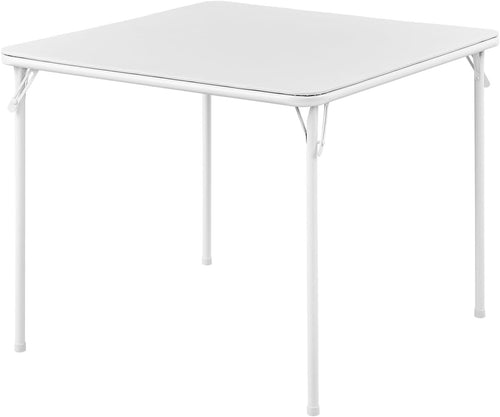 Square Folding Dining Table Portable Vinyl Top 80x80cm Indoor Outdoor Foldable