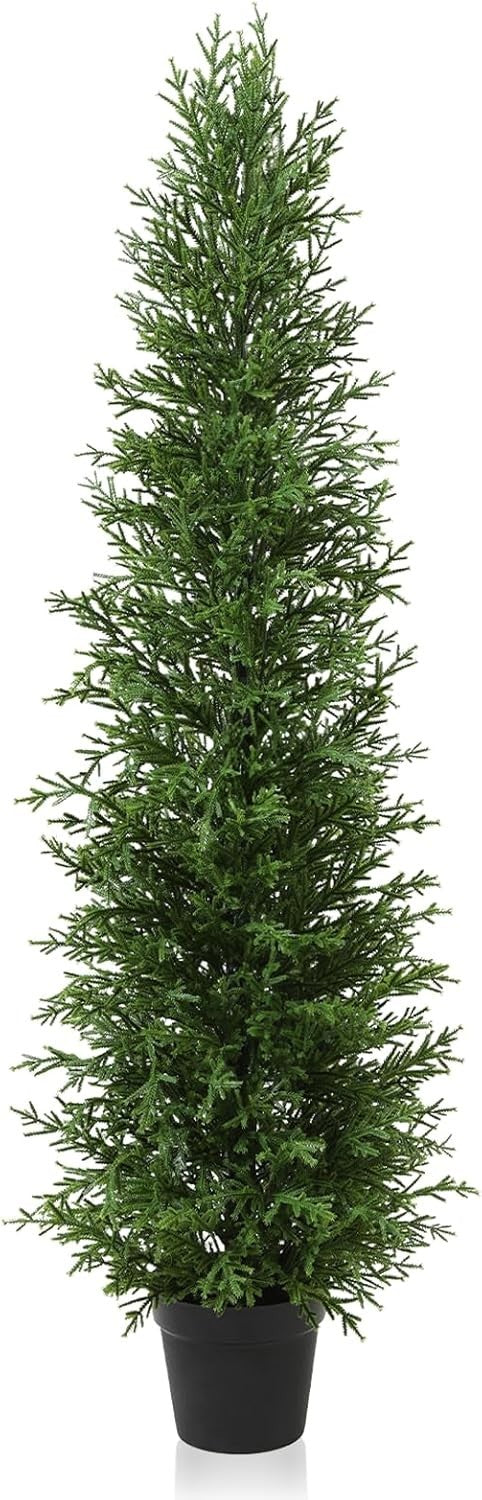 150cm Artificial Outdoor Conifer Tree UV Resistant Fake Cypress Porch Garden