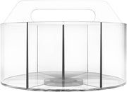 Rotating Desk Organizer Acrylic Pen Pencil Holder Cosmetic Brush Storage