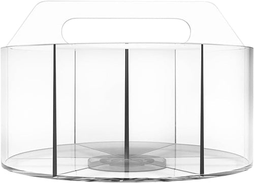 Rotating Desk Organizer Acrylic Pen Pencil Holder Cosmetic Brush Storage