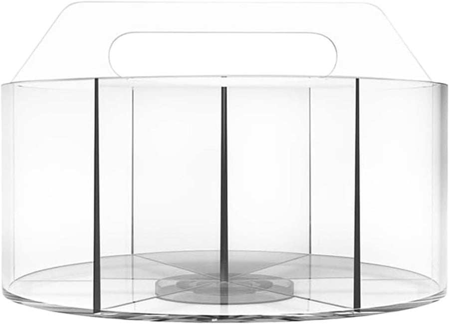 Rotating Desk Organizer Acrylic Pen Pencil Holder Cosmetic Brush Storage