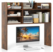 94cm Rustic Desk Hutch – 3-Tier Desktop Bookshelf with Adjustable Shelves