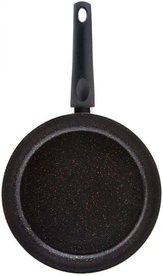 7pcs Black Biogranite Non Stick Induction Cookware Set with Lids, PFOA Free