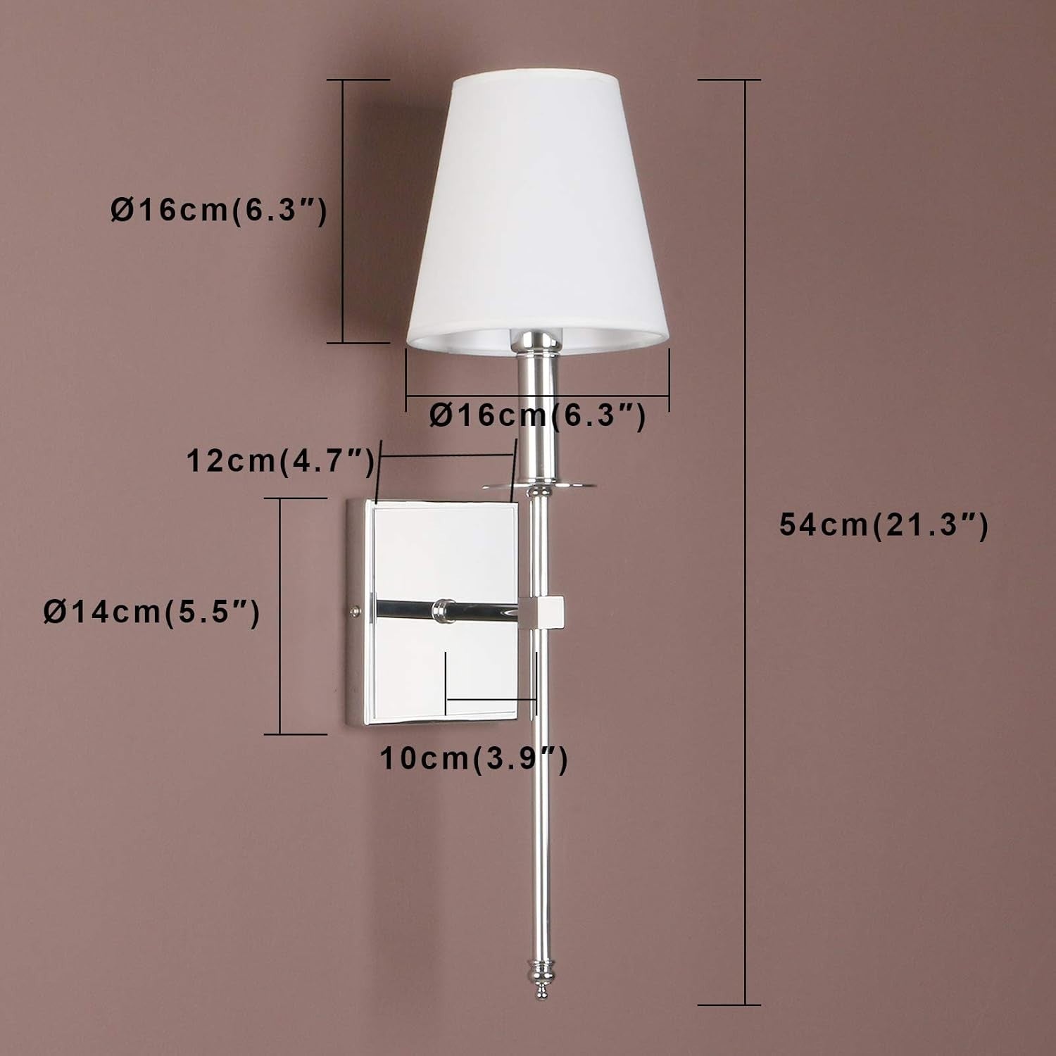 Vintage Modern Linen Wall Sconce Light with Adjustable LED Bedside Lamp